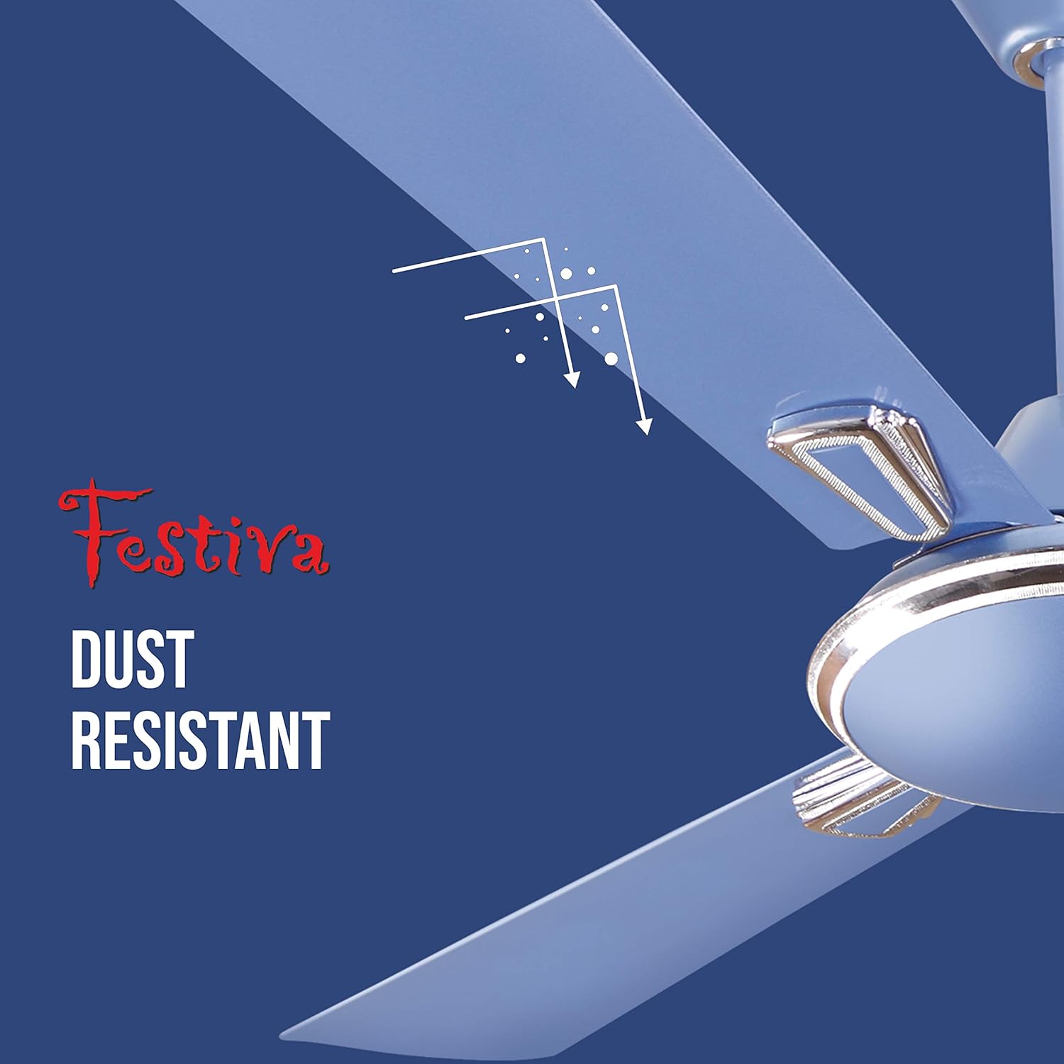 Havells Festiva 1200mm Dust Resistant Ceiling Fan (Ocean Blue)