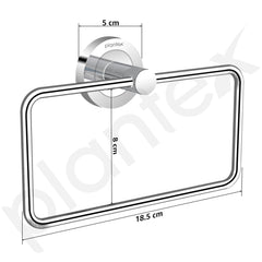Plantex Stainless Steel Towel Ring for Bathroom/Wash Basin/Napkin-Towel Hanger/Bathroom Accessories (Chrome-Rectangular) - Pack of 4-3