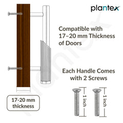 Plantex Stainless Steel & Aluminium Cabinet Handle/600mm Wardrobe Door Handle/Cupboard Pull-Push Handles for Home/Office - Pack of 2 (Black & Gold)-5