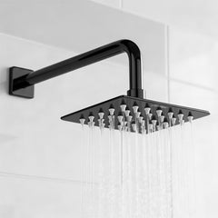 Plantex Stainless Steel Overhead Shower 4 x 4 inch with Water-Saving Technology/High pressure Rain Shower Head without Arm/Bathroom Shower -(Ultra Slim-PVD Black)-1