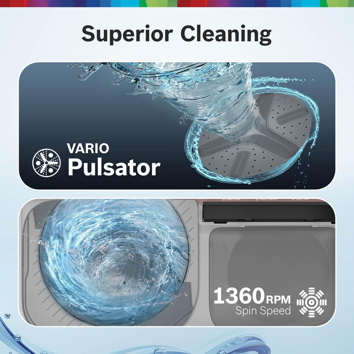 Bosch 9 kg 5 Star Semi-Automatic Top Loading Washing Machine (2025 Model, WJP904C0IN, 3 Wash Programs, Anti-Rust Body, 1300 RPM Spin Speed, Wine, 5 Years Comprehensive Warranty)