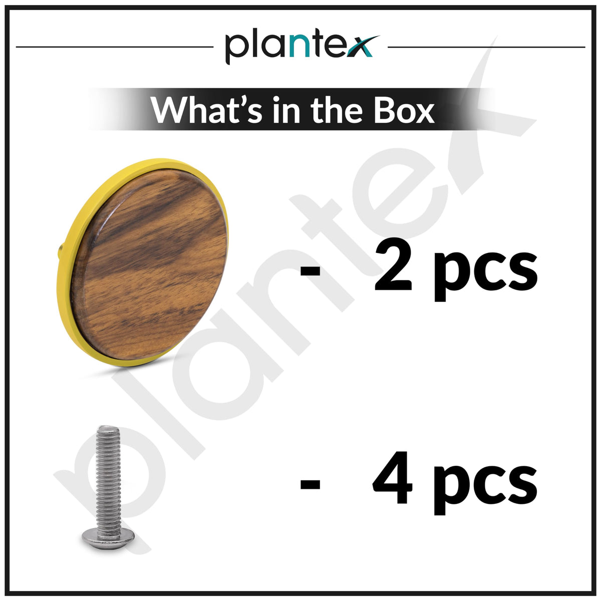 Plantex Knobs for Drawer/Round Drawer Knobs/Knobs for Cabinets/Pull-Push Knobs for Kitchen/Bedroom Drawer - Pack of 2 (Big, Gold & Wood)-5