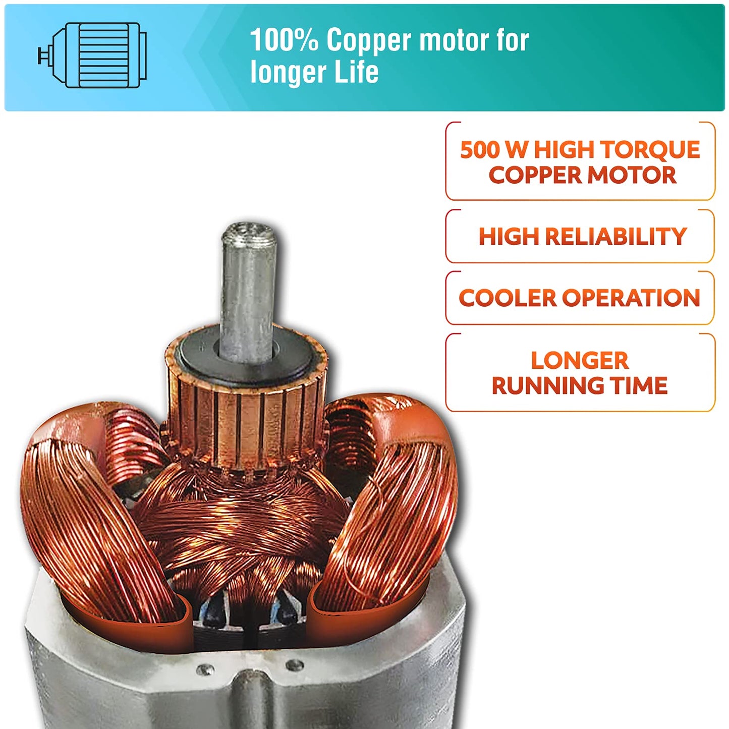 USHA Cook Joy (3616) 1600-Watt Copper Sealed Induction Cooktop (Black) & RapidMix 500-Watt Copper Motor Mixer Grinder with 3 Jars (Sea Green/White)