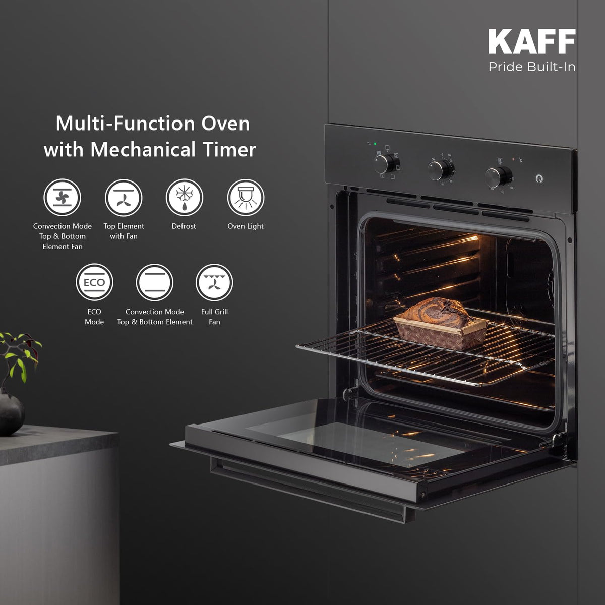 Kaff OV 83 ML7 Multi-Function Built-in Microwave Oven 83 L | Eco Mode, Microwave, Grill, Convection & Combination Mode |