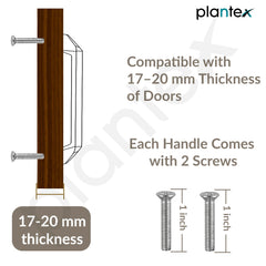Plantex Cabinet Handle/Kitchen Cabinet Door Handle/Wardrobe/96 mm Cupboard Handle/Door Pull-Push Handle for Home/Office - Pack of 2 (Satin) (Model APS-DTC-3780)-5