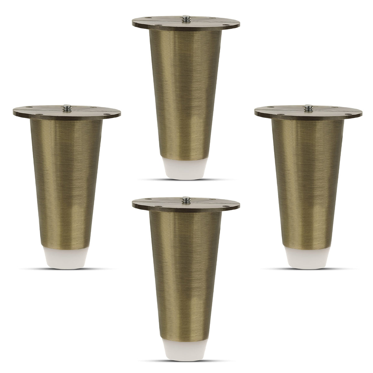 Plantex Heavy Duty Stainless Steel 4 inch Sofa Leg/Bed Furniture Leg Pair for Home/Furniture Sofa Legs for Table/Support Legs/Furniture Leg (Brass Antique) Set of 4 Pcs
