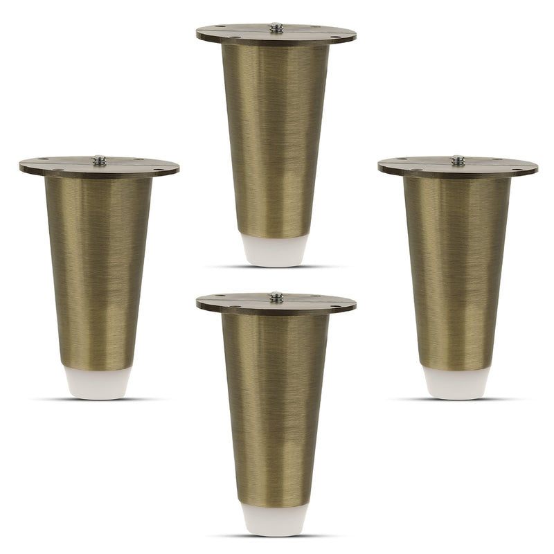 Plantex Heavy Duty Stainless Steel 4 inch Sofa Leg/Bed Furniture Leg Pair for Home/Furniture Sofa Legs for Table/Support Legs/Furniture Leg (Brass Antique) Set of 4 Pcs-1