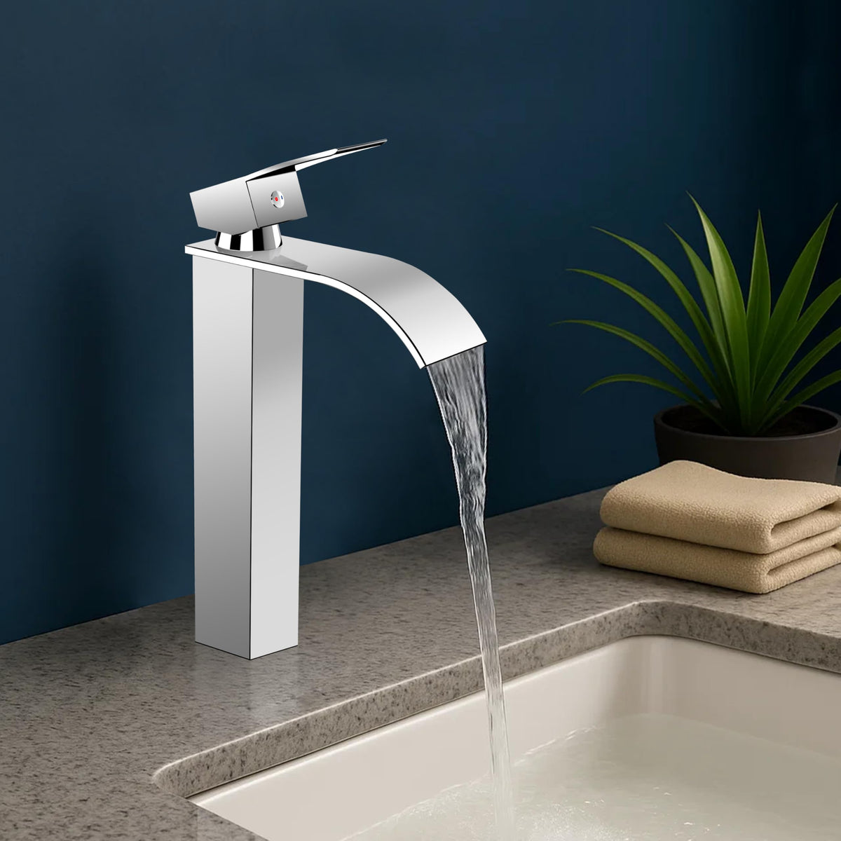 Plantex 304-Grade Stainless Steel Basin Mixer/Pillar tap for wash Basin/Hot and Cold Mixer tap for Washbasin-(YJR-31-Chrome)-1