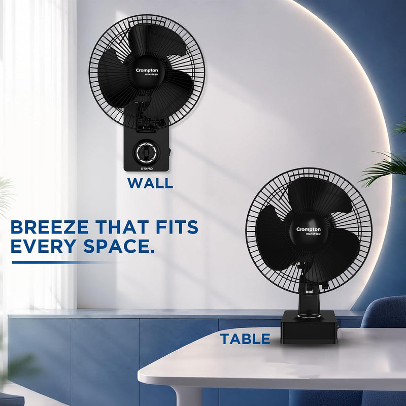 Crompton CITO PRO HS Wall cum Table Fan 225 mm-6