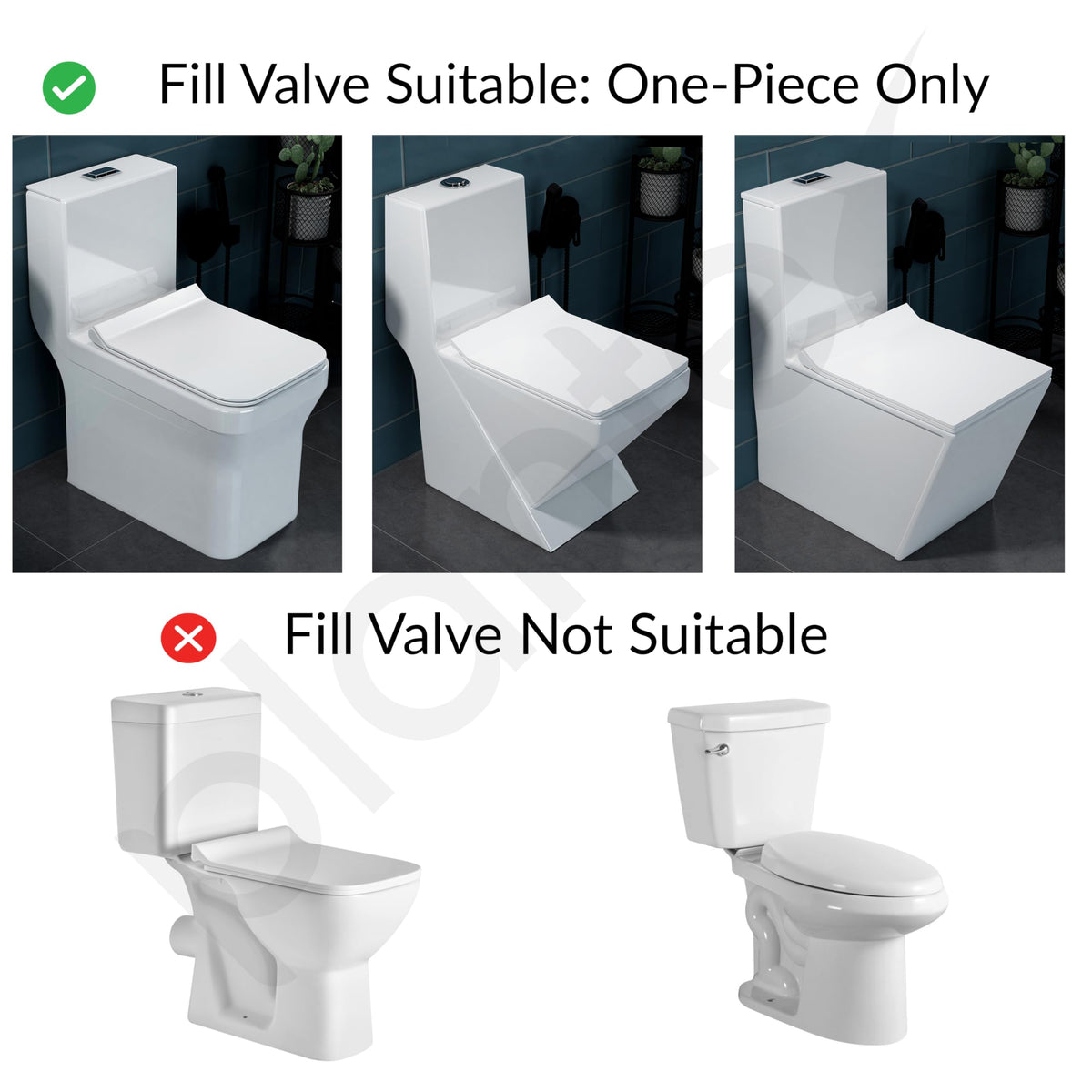 Plantex Anti-Siphon Toilet Flush Tank Fill Valve/Repair Kit 6" to 10" Adjustable for One Piece Commode/Ball Cocke for Flush Tank - Pack of 1 (White & Blue)-6