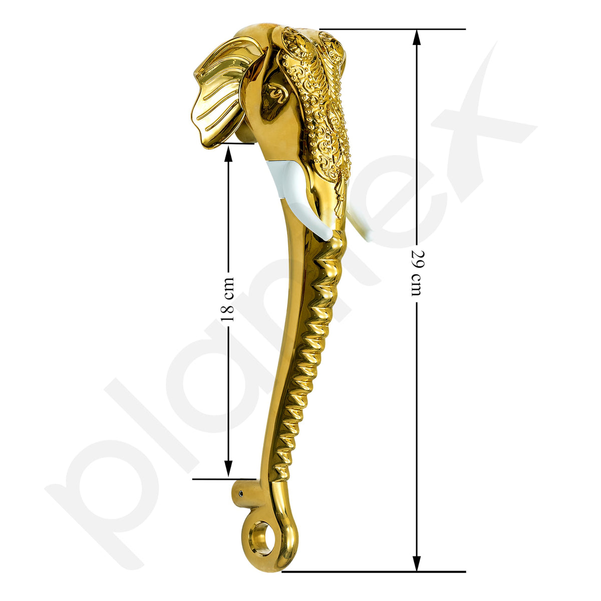 Plantex Heavy Duty Elephant Shape Handle for Main Door/Pull Push 11-Inches Main Door Handle for Home Decor/3 Years Warranty Pack of 1 (Golden Finish)-3