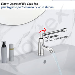 Plantex Lab Pillar Cock for Bathroom/Pillar Cock for Wash Basin with Teflon Tap - Pack of 1 (AC05, Chrome)-3