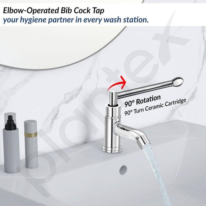 Plantex Lab Pillar Cock for Bathroom/Pillar Cock for Wash Basin with Teflon Tap - Pack of 1 (AC05, Chrome)-3