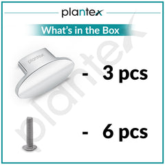 Plantex Knobs for Drawer/Small Drawer Knobs/Knobs for Cabinets/Pull-Push Knobs for Kitchen/Bedroom Drawer - Pack of 3 (Oval, Chrome)-6
