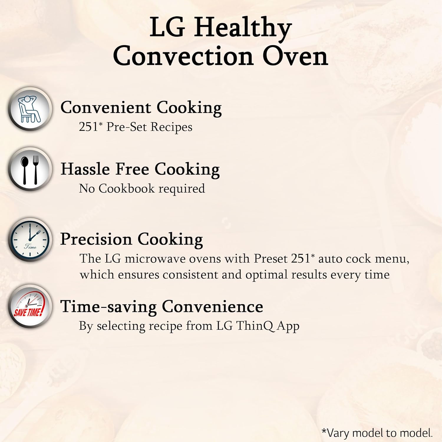 LG 28 L Convection Microwave Combination OvenOven (MC2846BV, Black, Auto Cook, Defrost, Indian Cuisine, Tandoor Se, Child Lock, Steam Cook & Stainless Steel Cavity)