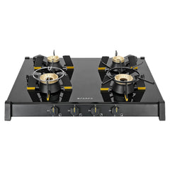 Faber Liftable Burners Freestanding Cooktop | Genius 704 Bk | 70Cm Width | Brass Burners | Manual Ignition | Abs Knobs |
