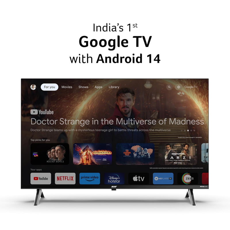 Acer 80 cm (32 inches) Ultra I Series HD Smart LED Google TV AR32HDJGU2841BD (Black)-3