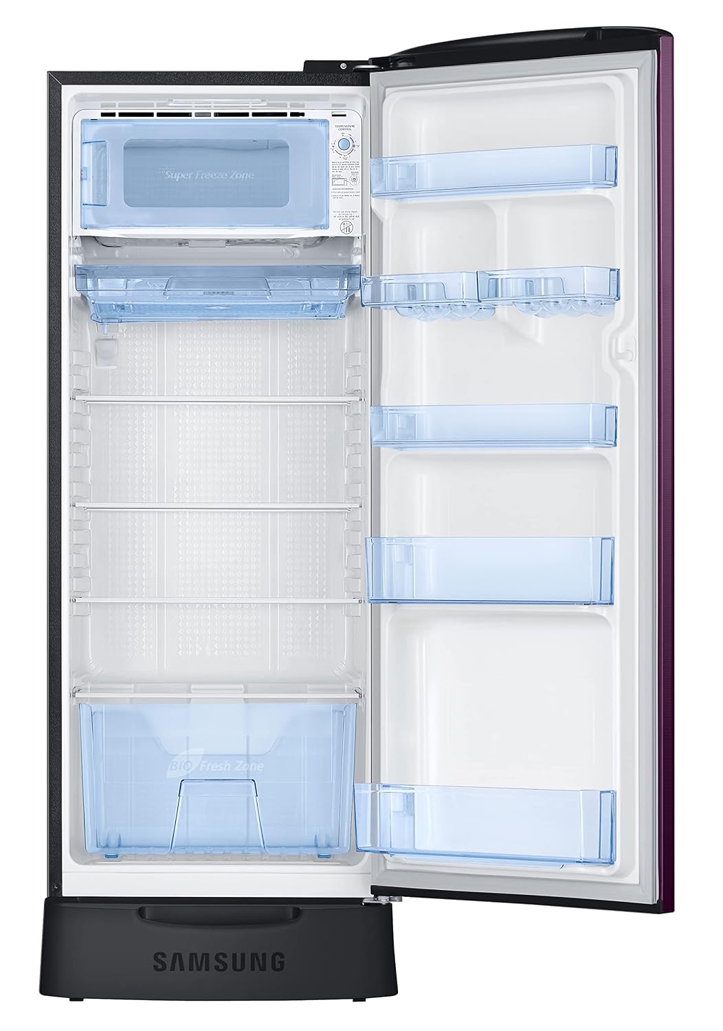 Samsung 223L 3 Star Inverter Direct-Cool Single Door Refrigerator Appliance (RR24C2823CR/NL,Camellia Purple) Base Stand Drawer-2