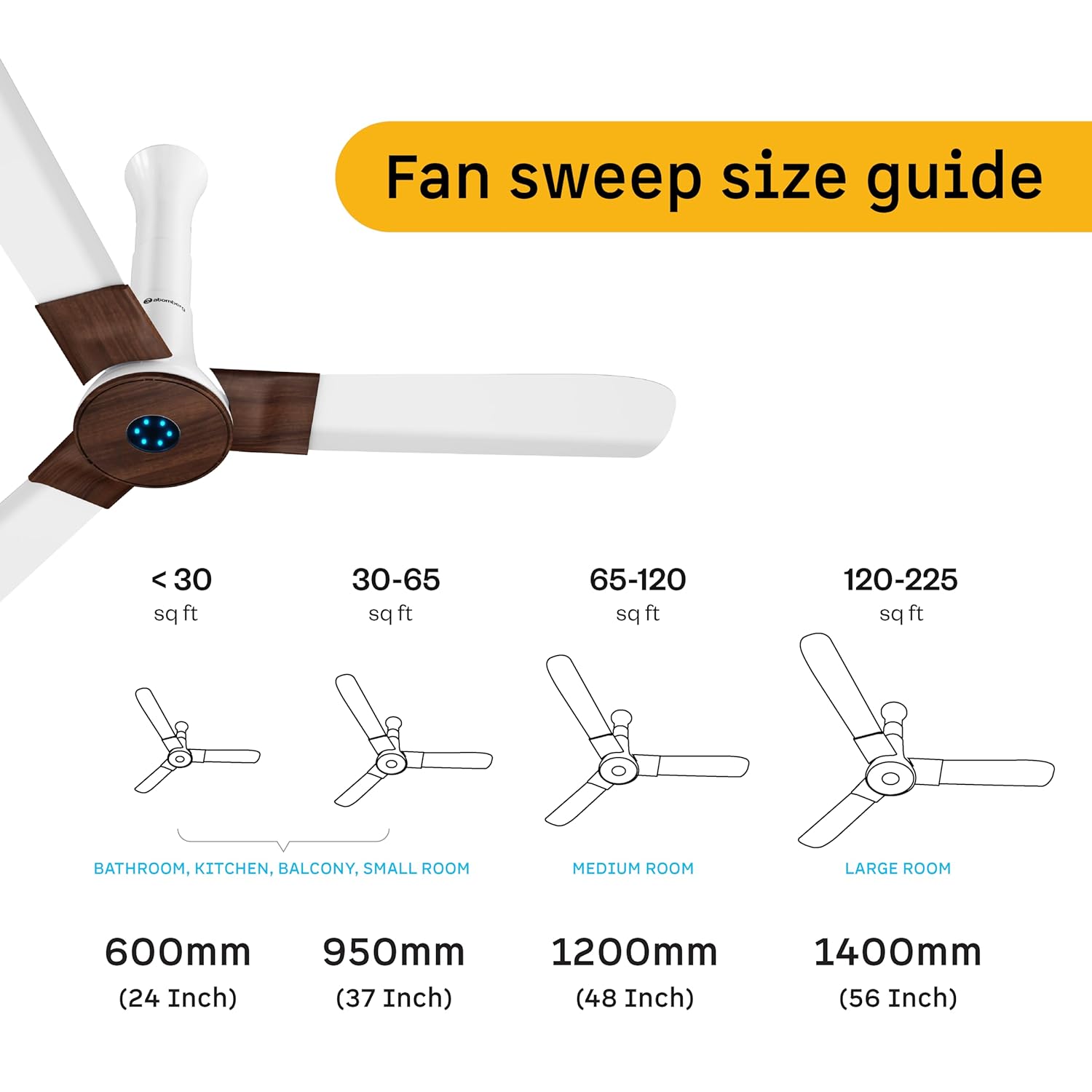 atomberg Studio+ 1200mm BLDC Ceiling Fan with Remote Control | BEE 5-star Energy Efficient | New Blade Design | High Air Delivery| LED Speed Indicator | Low noise | 3 Year Warranty| Dark Teakwood
