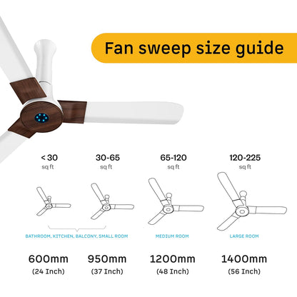 atomberg Studio+ 1200mm BLDC Ceiling Fan with Remote Control | BEE 5-star Energy Efficient | New Blade Design | High Air Delivery| LED Speed Indicator | Low noise | 3 Year Warranty| Dark Teakwood