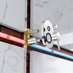 Plantex Brass Diverter Set for Bathroom/Concealed Body High Flow Diverter Full Set with Exposed Part Kit/Bathroom Shower System - (Chrome)-5