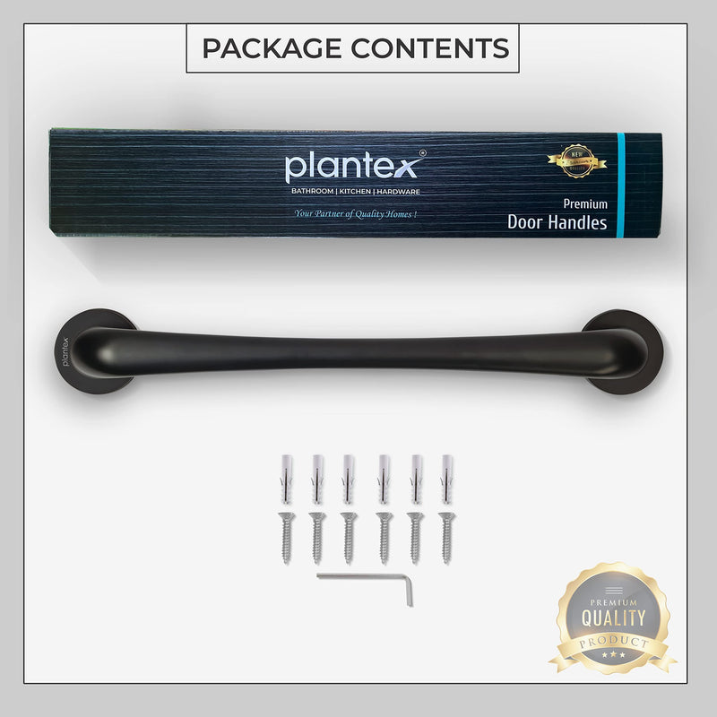 Plantex Zinc Alloy Polo 14-Inch Pull Handle For Main Doors Of House/Office/Hotel (Rich Black Finish - Big) - 3 Years Warranty-5