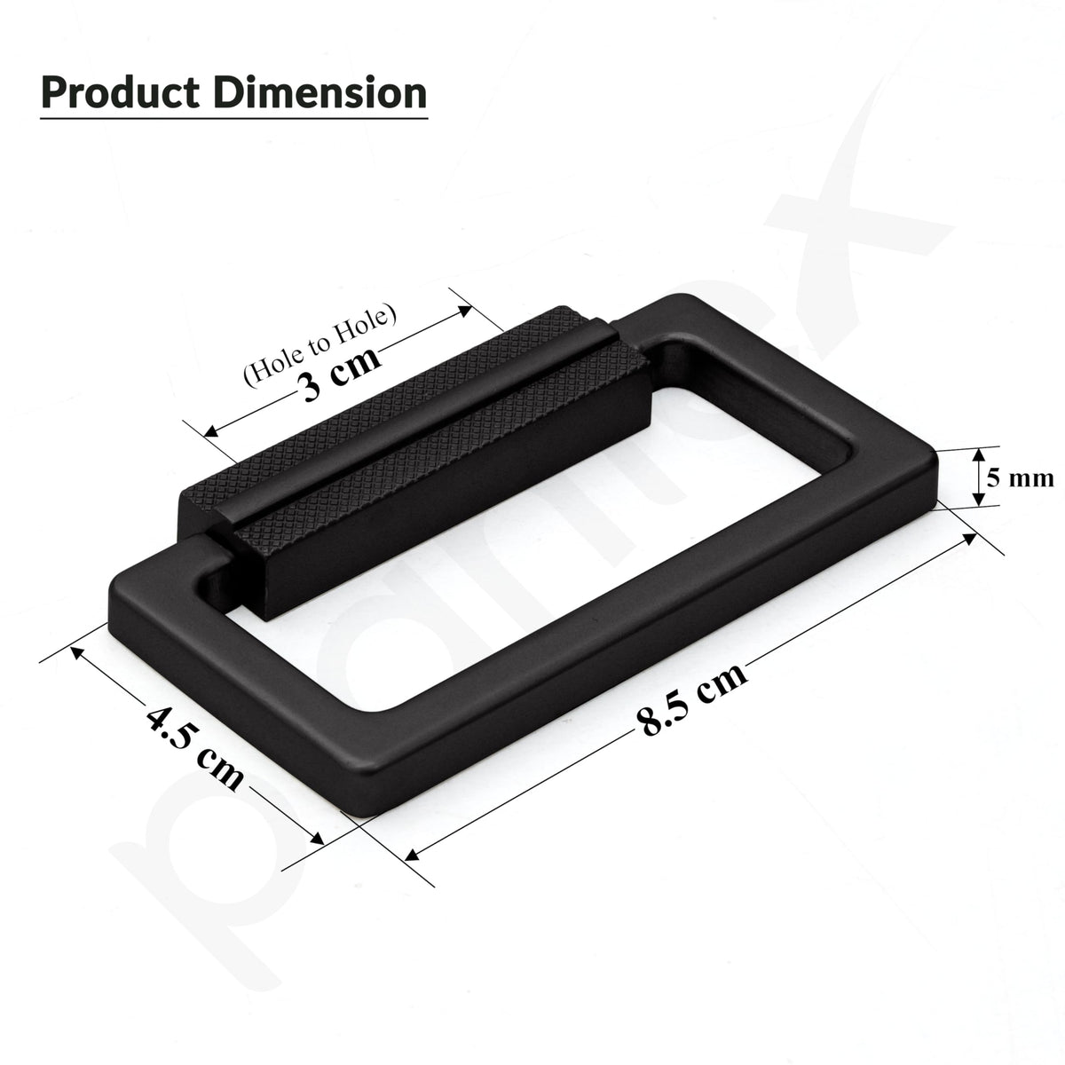 Plantex Rajwadi Drawer Kadi/Drawer Handle/Kadi for Drawers/Pull-Push Kadi for Home/Office Cabinet - Pack of 2 (SH-344, Z-Black)-3