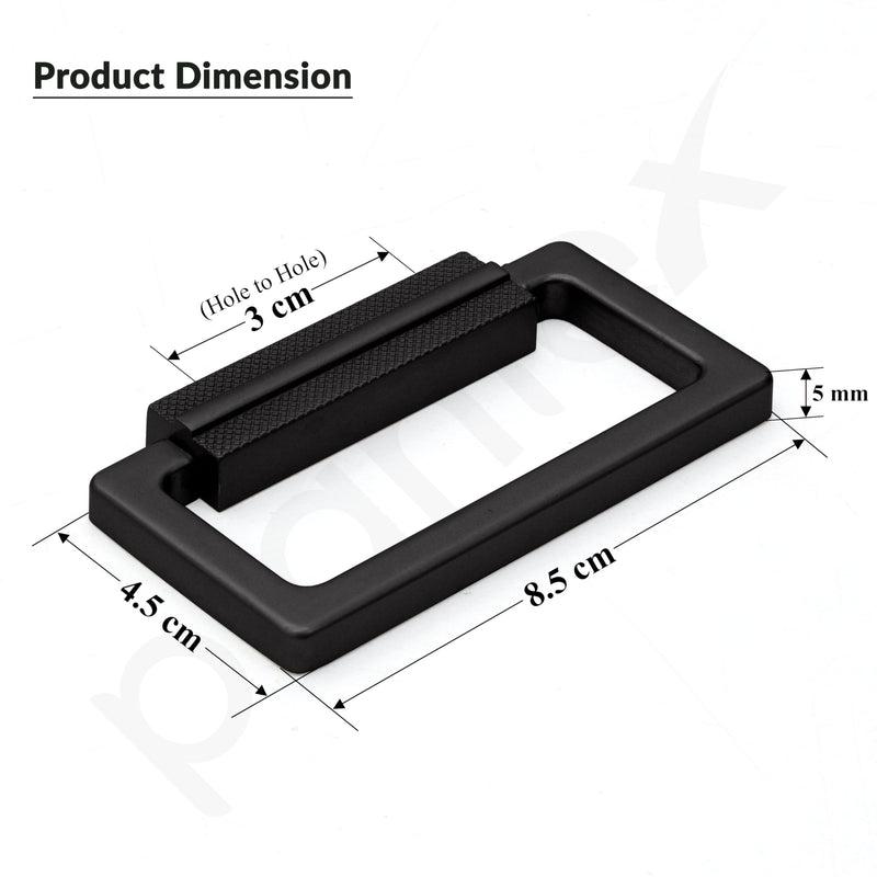 Plantex Rajwadi Drawer Kadi/Drawer Handle/Kadi for Drawers/Pull-Push Kadi for Home/Office Cabinet - Pack of 2 (SH-344, Z-Black)-3