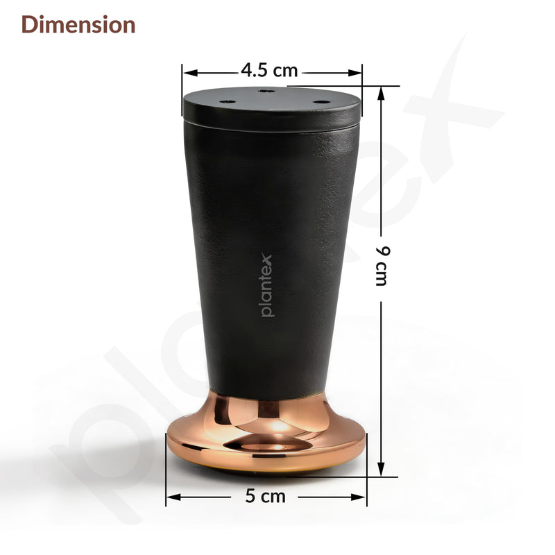 Plantex 4 Inch Sofa Leg for Bed Furniture/Aluminium Sofa Leg for Table/Support Legs/Furniture Leg - Pair of 2 (4 Piece) (DTS-87, Black & Rose Gold)-3