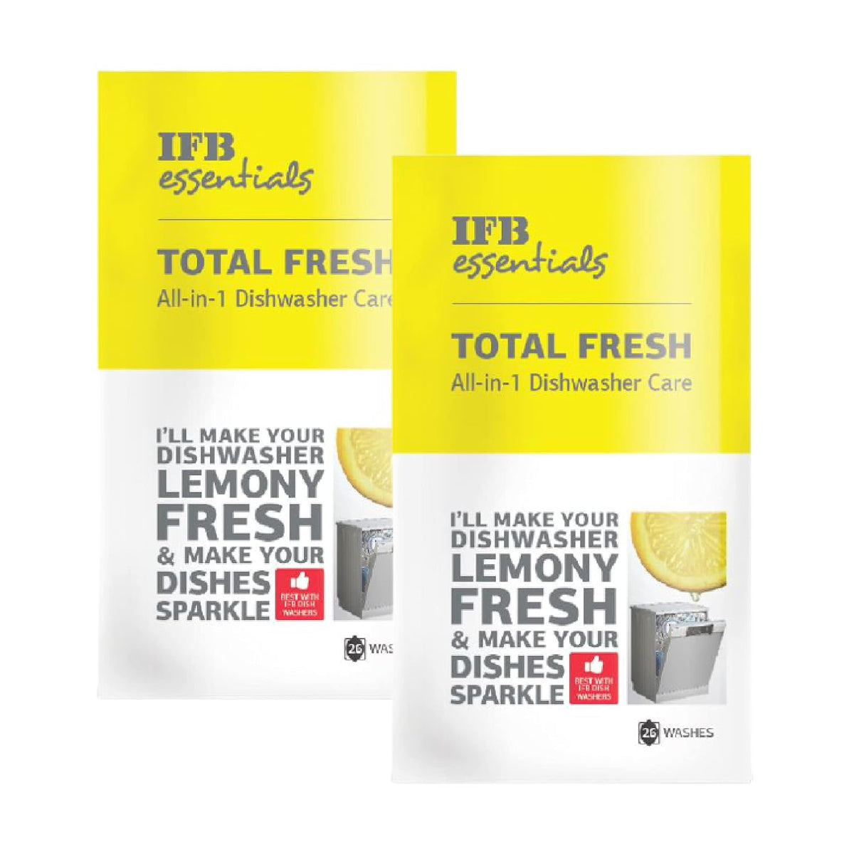 IFB Essentials Total Fresh Dishwasher Freshner - Combo of 2 (1 + 1 leaf)