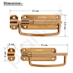 Plantex Door Stopper/5 Inch Baby Latch Kadi/Door Latch for Bathroom/Door Lock for Home/Office Doors - Pack of 1 (Rose Gold)-3