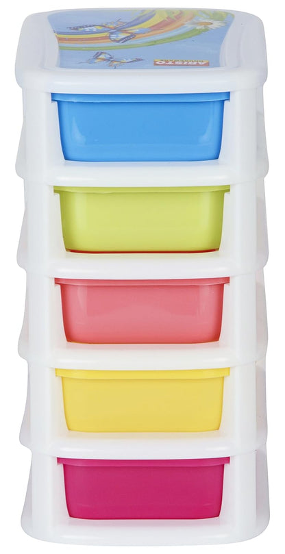 ARISTO Chest of Drawers (Matte Multi-Colored Sigma Drawer 5), 19 x 13 x 24 cm (L x W x H), Multicolour, Standard