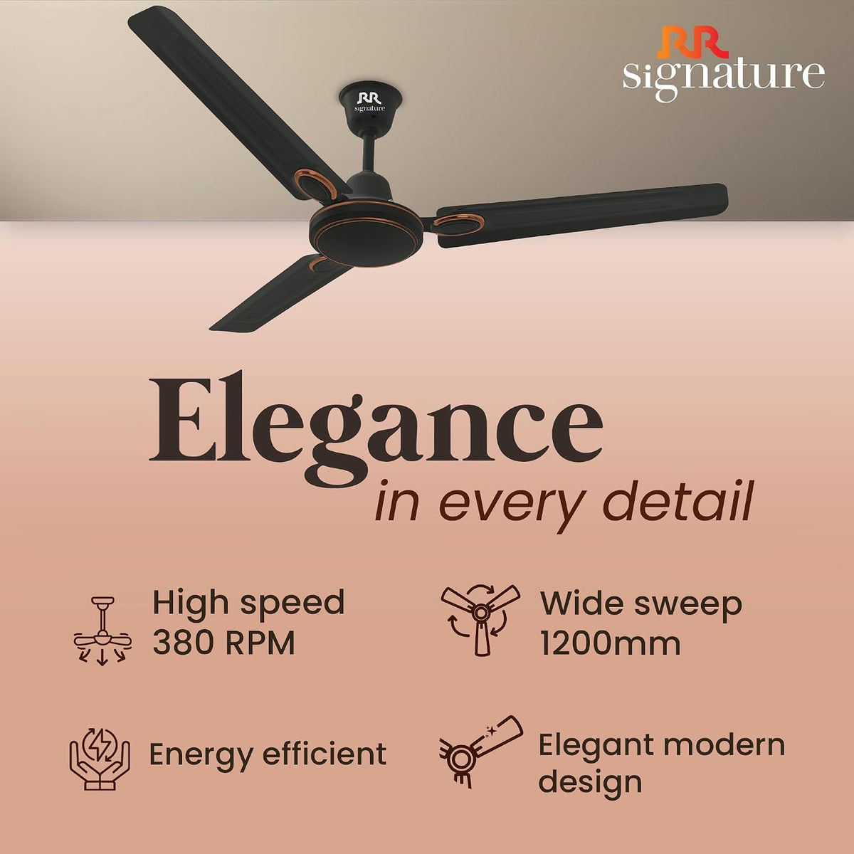 RR Signature MORPHEUS DECO 1S 1200 MM Ceiling Fan For Home-5