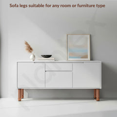 Plantex 6 Inch Sofa Leg for Bed Furniture/Aluminium Sofa Leg for Table/Support Legs/Furniture Leg - Pair of 2 (4 Piece) (DTS-77,Rose Gold)-6