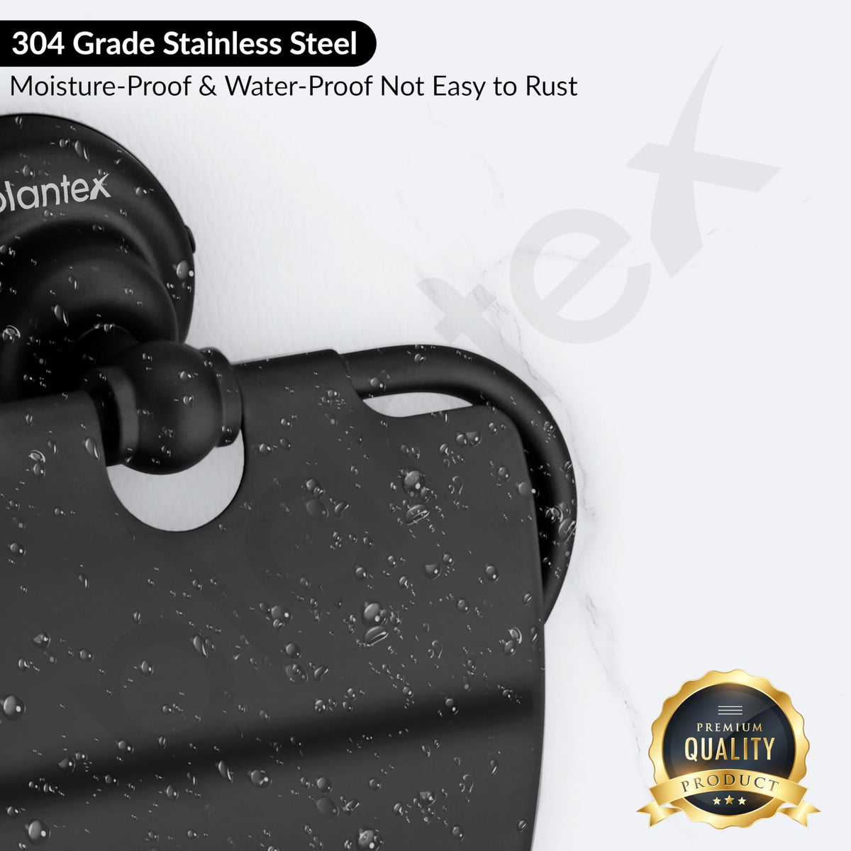 Plantex 304 Grade Stainless Steel Toilet Paper Roll Holder/Toilet Paper Holder/Tissue Roll Holder for Bathroom Accessories - Skyllo (Black)-6