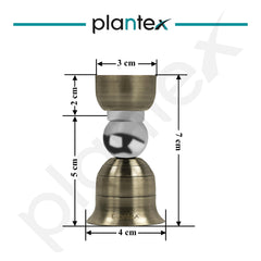 Plantex Door Magnet Stopper/Satinless Steel Door Catch for Home/Office/Hotel/Floor Mounted Soft Catcher to Hold Wooden/Glass/PVC Door/Stops for Door - 3 Inch (Brass Antique Finish)-2