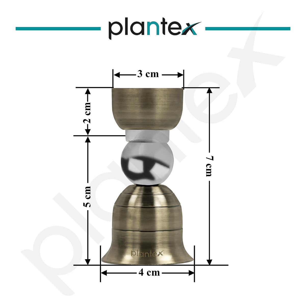 Plantex Door Magnet Stopper/Satinless Steel Door Catch for Home/Office/Hotel/Floor Mounted Soft Catcher to Hold Wooden/Glass/PVC Door/Stops for Door - 3 Inch (Brass Antique Finish)-2