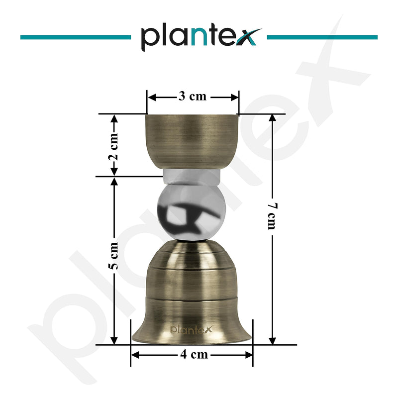 Plantex Door Magnet Stopper/Satinless Steel Door Catch for Home/Office/Hotel/Floor Mounted Soft Catcher to Hold Wooden/Glass/PVC Door/Stops for Door - 3 Inch (Brass Antique Finish)-2