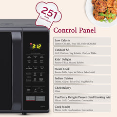 LG 28 L Convection Microwave Combination OvenOven (MC2846BV, Black, Auto Cook, Defrost, Indian Cuisine, Tandoor Se, Child Lock, Steam Cook & Stainless Steel Cavity)