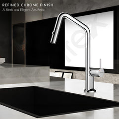 Plantex Single Lever Pull-Down Kitchen Sink Tap/Sink Mixer Tap Hot and Cold/360° Swivel Spout Faucet for Kitchen - Deck Mounted - (8991-Chrome)-2