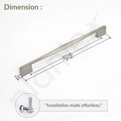 Plantex Cabinet Handle/224mm Handle for Wardrobe/Kitchen Handle/Pull-Push Handle for Home/Office - Pack of 1 (Satin) (Model APS-PH-104)-2