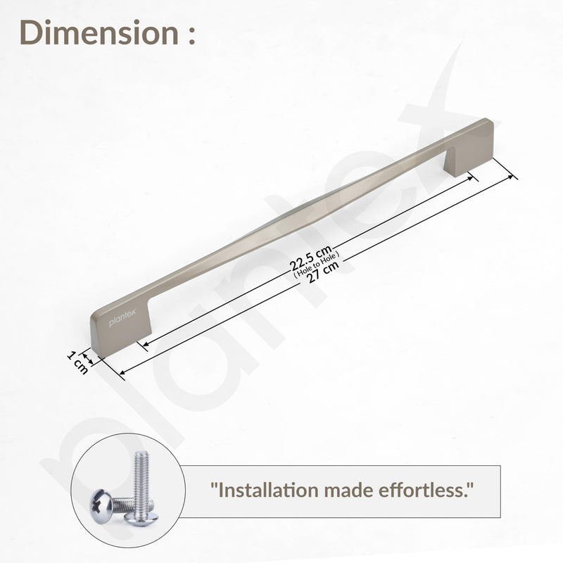 Plantex Cabinet Handle/224mm Handle for Wardrobe/Kitchen Handle/Pull-Push Handle for Home/Office - Pack of 1 (Satin) (Model APS-PH-104)-2
