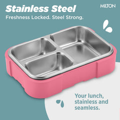 Bravo 3 Steel Thermoware Lunchbox (Milton)