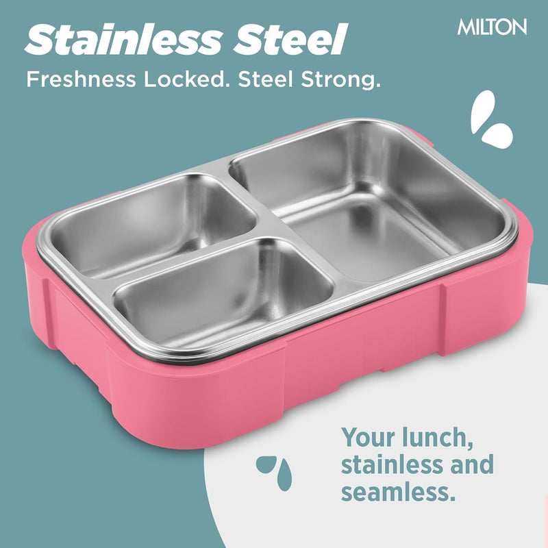 Bravo 3 Steel Thermoware Lunchbox (Milton)
