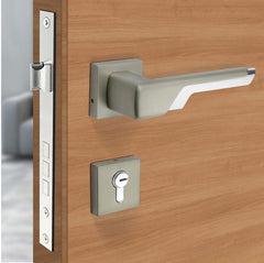 Plantex Premium Main Door Lock for Home with 3 Years of Warranty/Mortise Lock for Door - Main Door Lock Set (7093 - Satin White & Chrome)-1