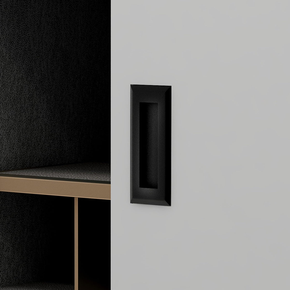 Plantex Sliding Door Handle/Concealed Handle for Sliding Door/96mm Concealed Handle for Wardrobe/Kitchen Cabinet - Pack of 1 (Black) (Model APS-DTC-3900)