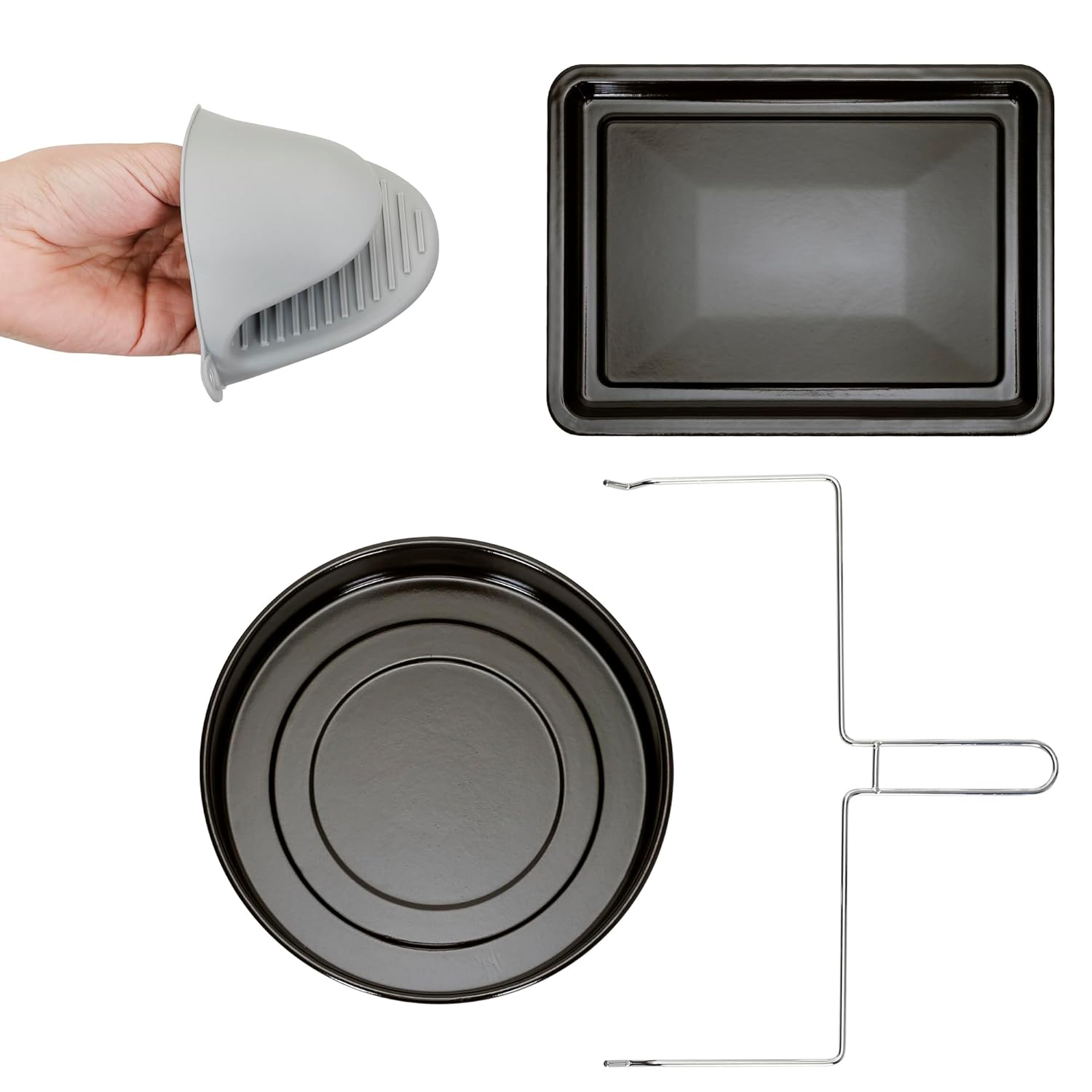 Faber 34L Double Glazed 1600W OTG|Bake, Toast, Roast, Grill|6 Functions, Upper & Lower Heating, Rotisserie, 360° Convection,Crumb Tray, Double Glaze Glass|Bake Plate, Pizza Plate, Silicon Gloves|Black