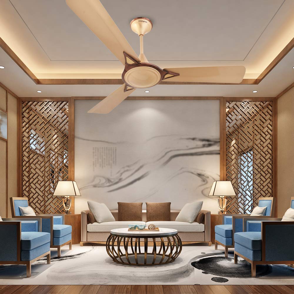 Crompton Avancer Prime 1200 mm (48 inch) Decorative Ceiling Fan with Anti Dust Technology (Coco Gold), Pack of 1 (123456789)