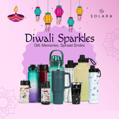 SOLARA Vacuum Insulated Water Bottle 1 litre | Hot Water Bottle | Hot and Cold Thermosteel bottle for Travel, Home, Office, School | Hot and Cold Sipper Bottle | Dark Intentions | 1L