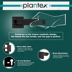 Plantex Triple Security Door Lock for Home/Main Door Lock Set with 3 Years of Warranty/Mortise Lock for Door with Brass Lock Body & Cylinder (7127, Z Black & DC Black)-4